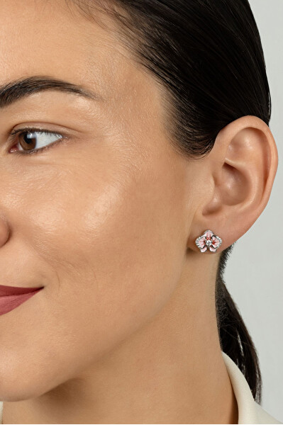 Okouzlující stříbrné náušnice Kytičky EA1223WP