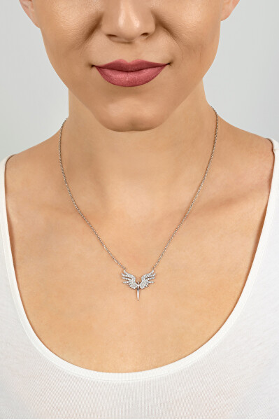 Okouzlující stříbrný náhrdelník Anděl NCL40W