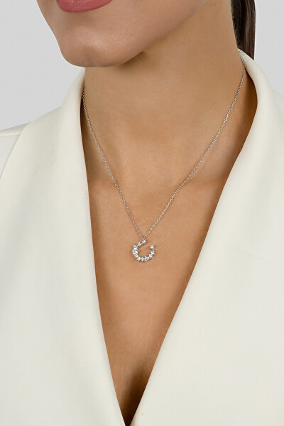 Očarujúce strieborný náhrdelník so zirkónmi NCL79W
