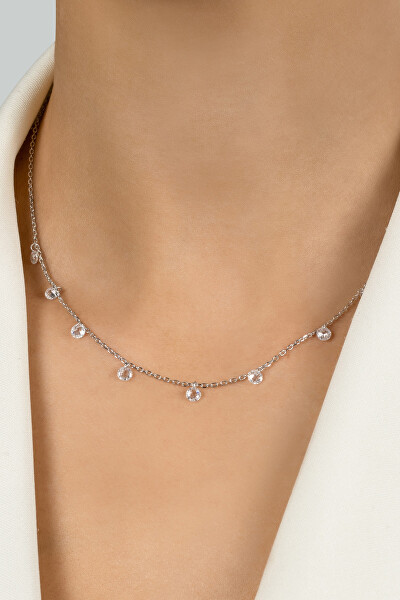 Collana in argento con zirconi NCL94W