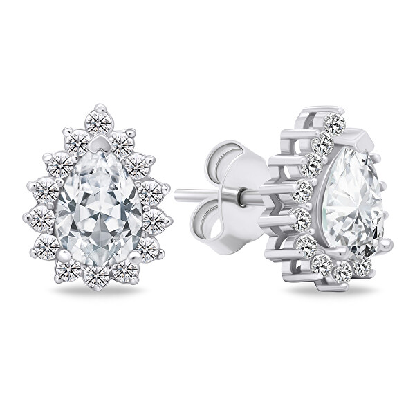 Okouzlující stříbrný set šperků se zirkony SET226W (náušnice, přívěsek)