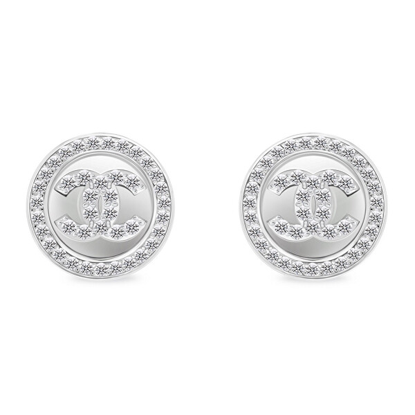 Eredeti ezüst fülbevaló cirkónium kövekkel World Icon EA985W