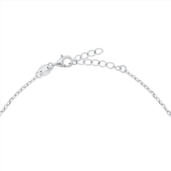 Colier original din argint cu perla Lastura NCL21W (lanț, 2x pandantiv)