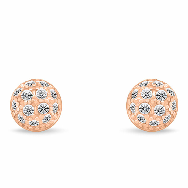 Pozlacená sada peckových náušnic SET297R (3 páry náušnic)