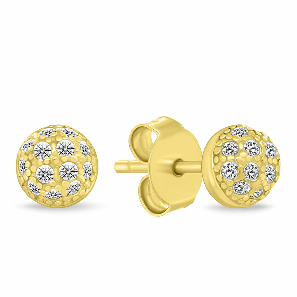 Pozlacená sada peckových náušnic SET297Y (3 páry náušnic)