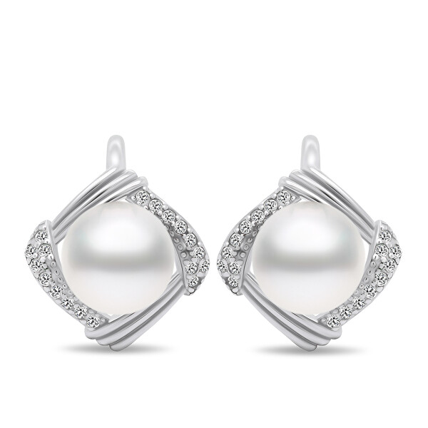 Splendidi orecchini in argento con perle EA433W