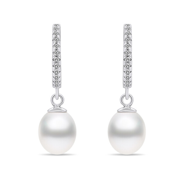 Cercei fermecători din argint cu perle EA650W