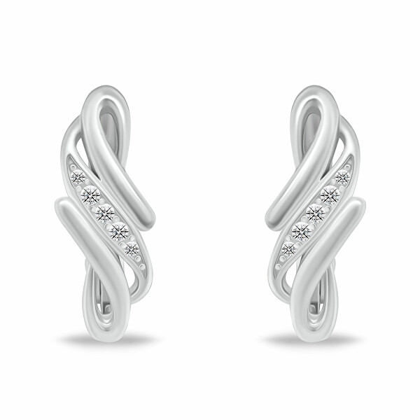 Incantevoli orecchini in argento con zirconi PE068