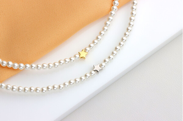 Pôvabný perlový náramok Hviezdička BRC131W