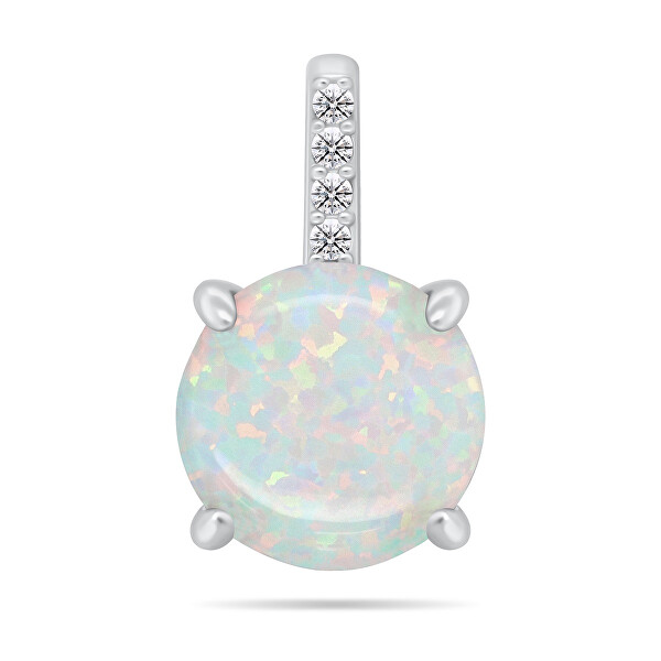 Pôvabný set šperkov so syntetickými opálmi SET250W