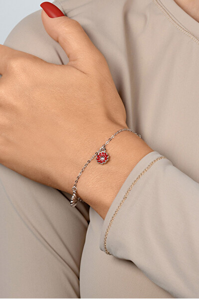 Bellissimo bracciale in argento con fiori BRC148WR