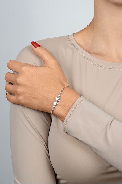 Splendido bracciale in argento Fiocco con zirconi BRC175W