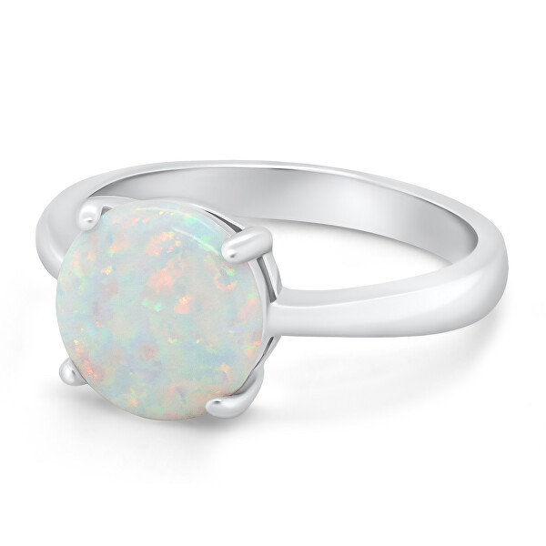 Affascinante anello in argento con opale RI105W