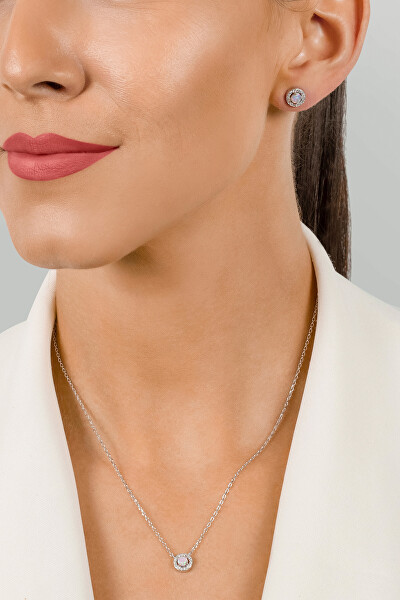 Bezauberndes Silber-Opal-Schmuckset SET225WP (Ohrringe, Halskette)