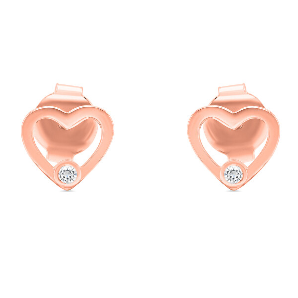 Romantici orecchini in bronzo Cuori EA508R