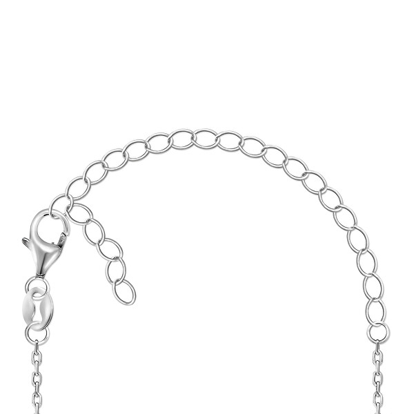 Romantický strieborný náhrdelník so zirkónmi NCL78W