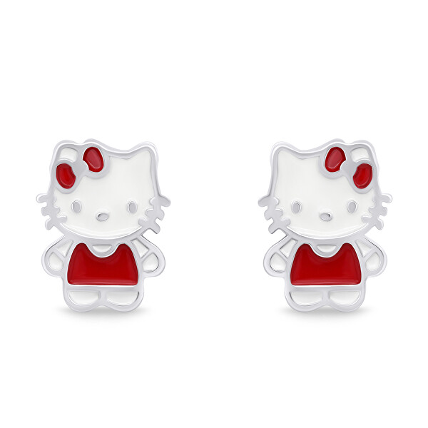 Simpatici orecchini in argento Hello Kitty EA712W
