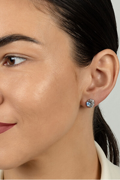 Roztomilé stříbrné náušnice Ježek EA1220WAQ