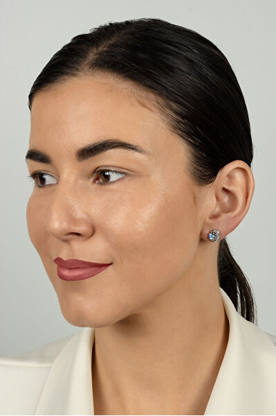 Roztomilé stříbrné náušnice Ježek EA1220WAQ