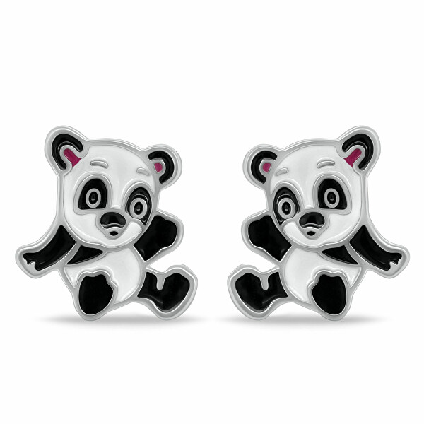 Simpatici orecchini in argento Panda EA1113W