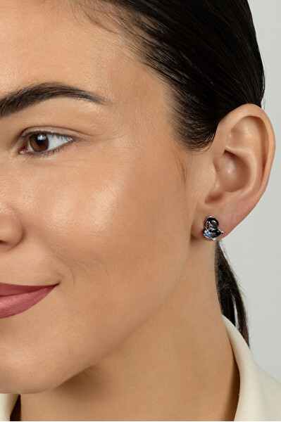 Roztomilé stříbrné náušnice Tučňák EA1225WAQ