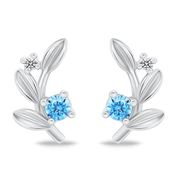 Eleganti orecchini in argento Ramoscelli con zirconi EA961WAQ
