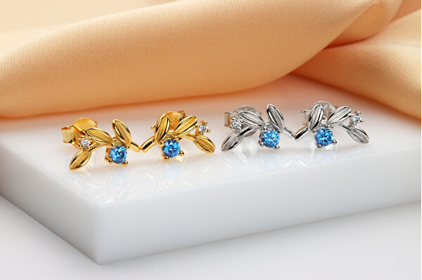Eleganti orecchini in argento Ramoscelli con zirconi EA961WAQ