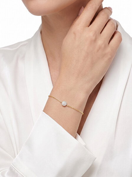 Brățară din argint placată cu aur cu zirconii BR38Y