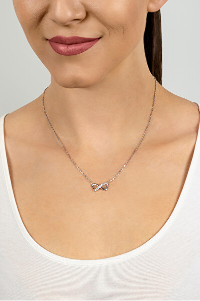 Eine passende Halskette aus Bronze Unendlichkeit NCL37R