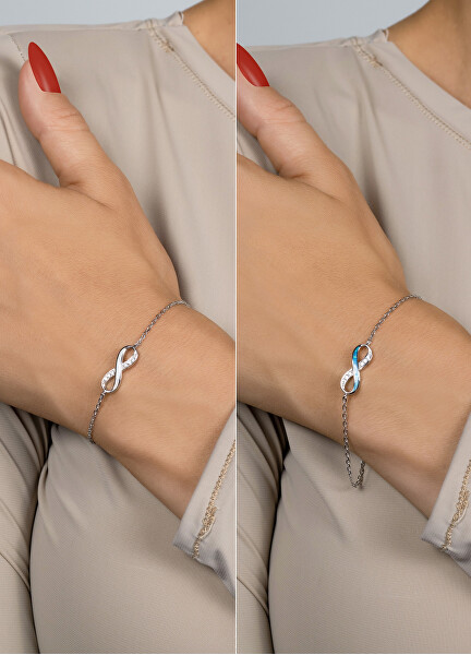 Elegante bracciale in argento Infinito BRC119W