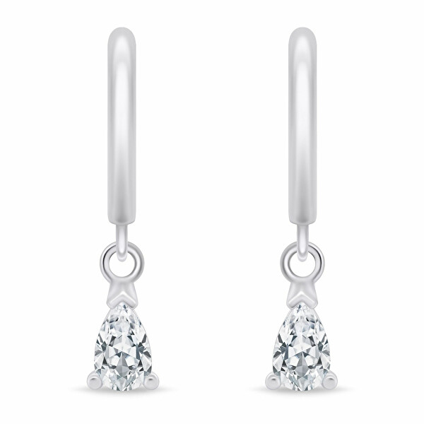 Elegantní kruhové náušnice se zirkonem EA1178W