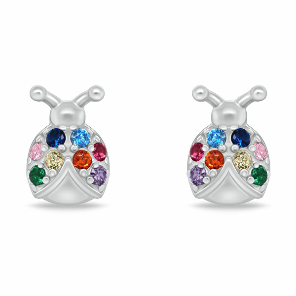 Orecchini in argento Coccinelle con zirconi colorati EA1103WRBW