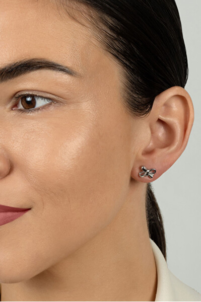 Stříbrné náušnice Mašličky EA1206W