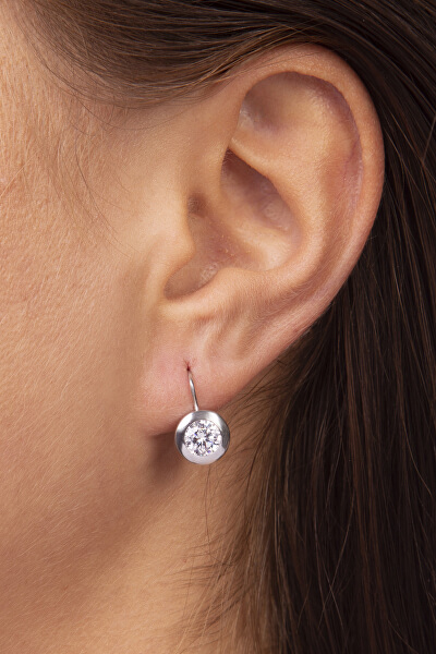 Silberne Ohrringe mit Kristallen 436 001 00403 04