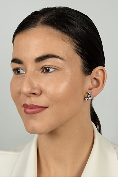 Stříbrné náušnice se čtyřlístky pro štěstí EA1209WB