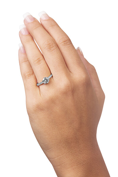 Stříbrný zásnubní prsten 426 001 00536 04