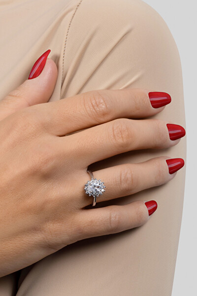 Stříbrný zásnubní prsten RI045W