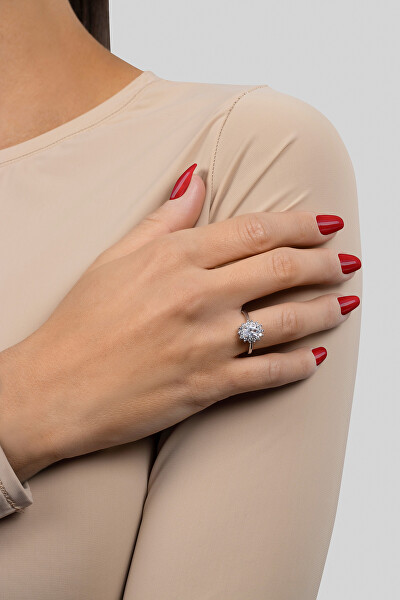Stříbrný zásnubní prsten RI045W