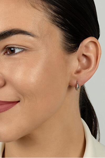 Stylové hranaté náušnice z pozlaceného stříbra EA1214R