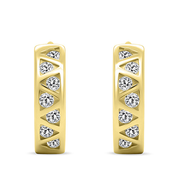 Stilvolle vergoldete Ringe mit Zirkonen EA476Y