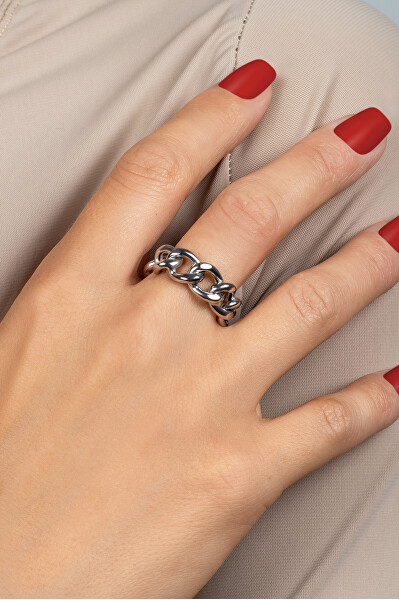 Masivní stříbrný otevřený prsten RI077W