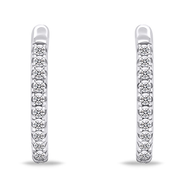 Trendy orecchini in argento con zirconi chiari EA694W
