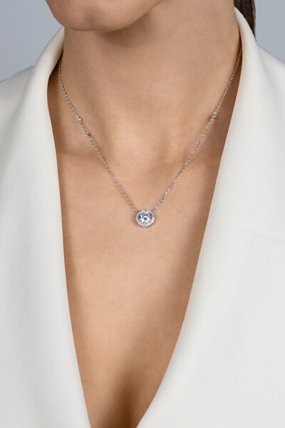 Trblietavý pozlátený náhrdelník so zirkónmi NCL87Y