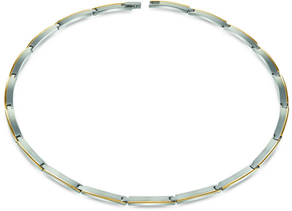 Zweifarbige Titan-Halskette für Damen 08028-02