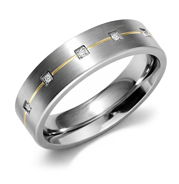 Verighetă din titan cu diamante 0101-19