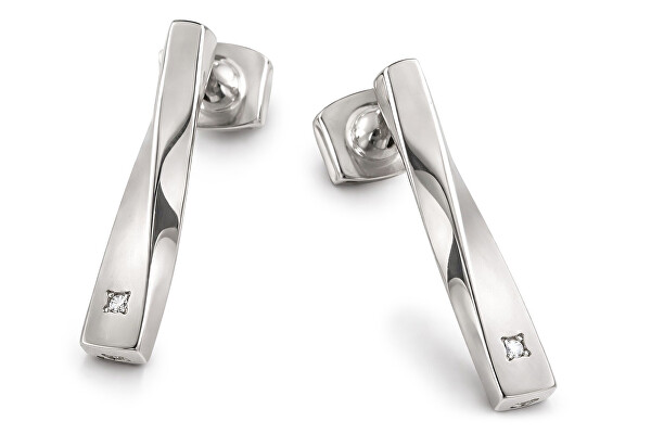 Titanové náušnice s diamanty 05035-02