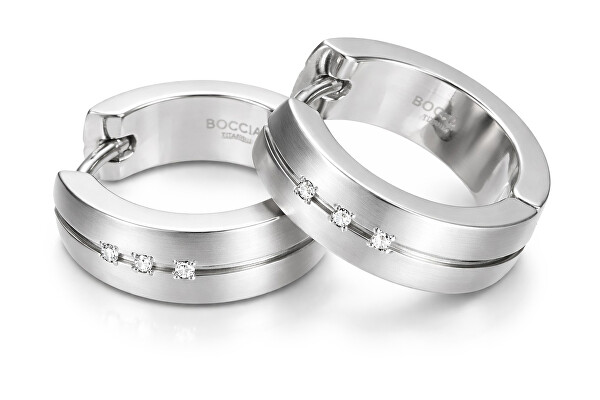 Titanové náušnice s diamanty 0539-09