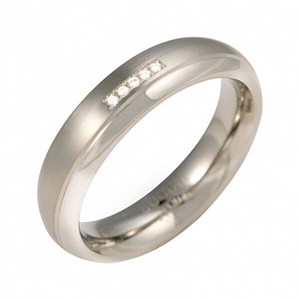 Titánový snubný prsteň s diamantmi 0130-09