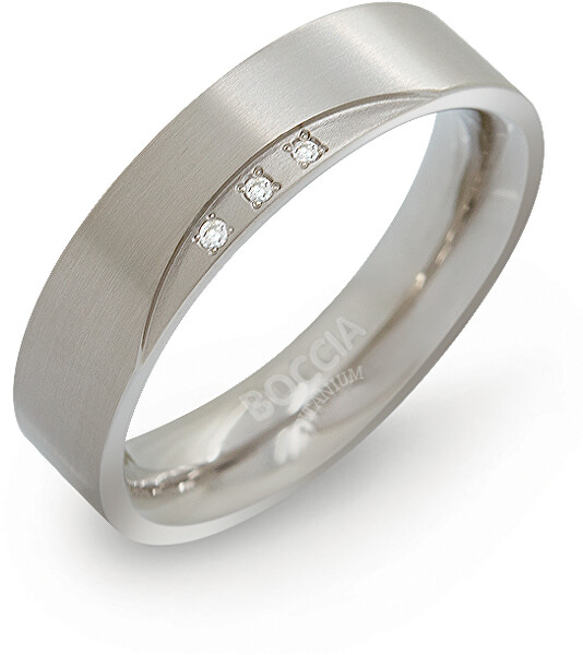 Titánový snubný prsteň s diamantmi 0138-02