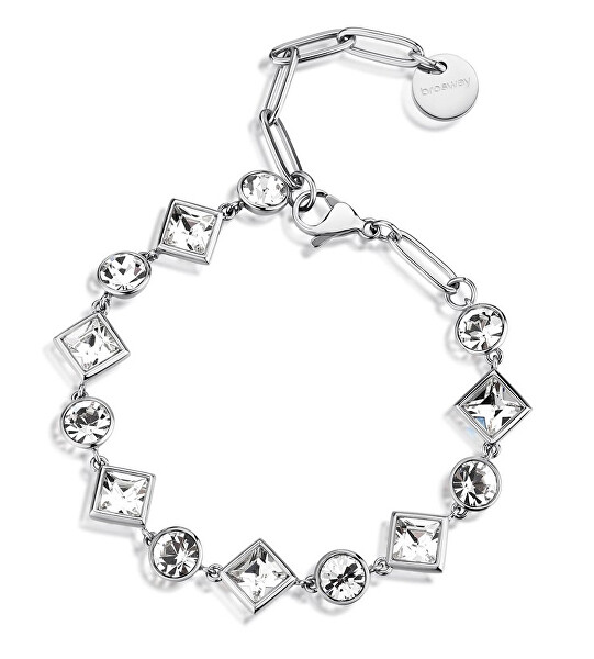 Bracciale da donna scintillante con cristalli trasparenti Emphasis BEH15